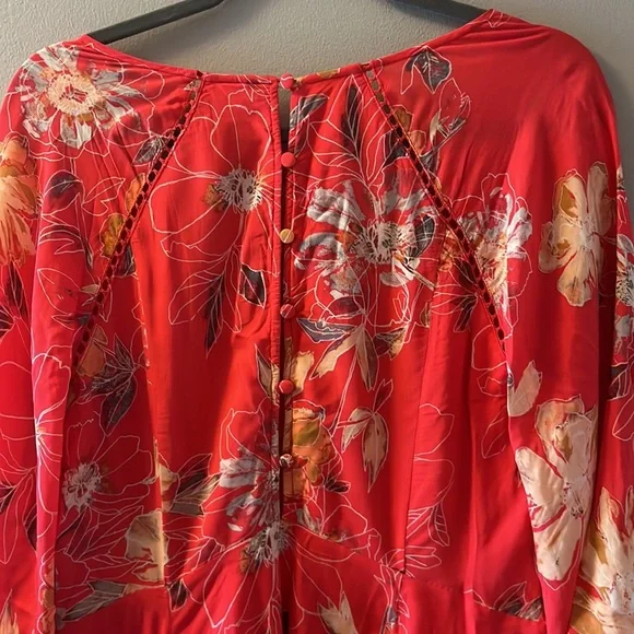 Free People red/orange Boho Dress (Size 4) - Picture 6 of 7